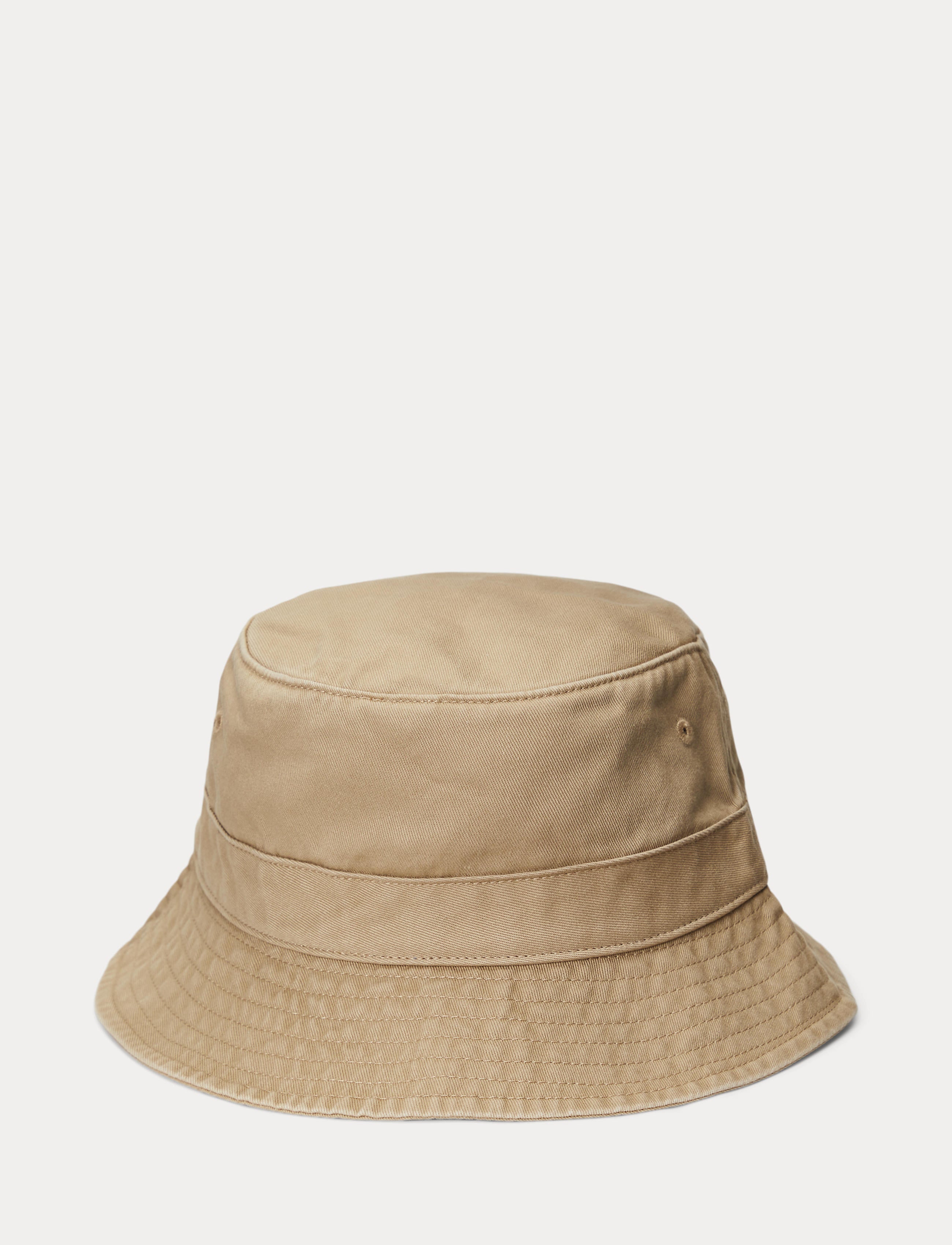 Men's Polo Ralph Lauren Cotton Chino Bucket Hat Cafe Tan