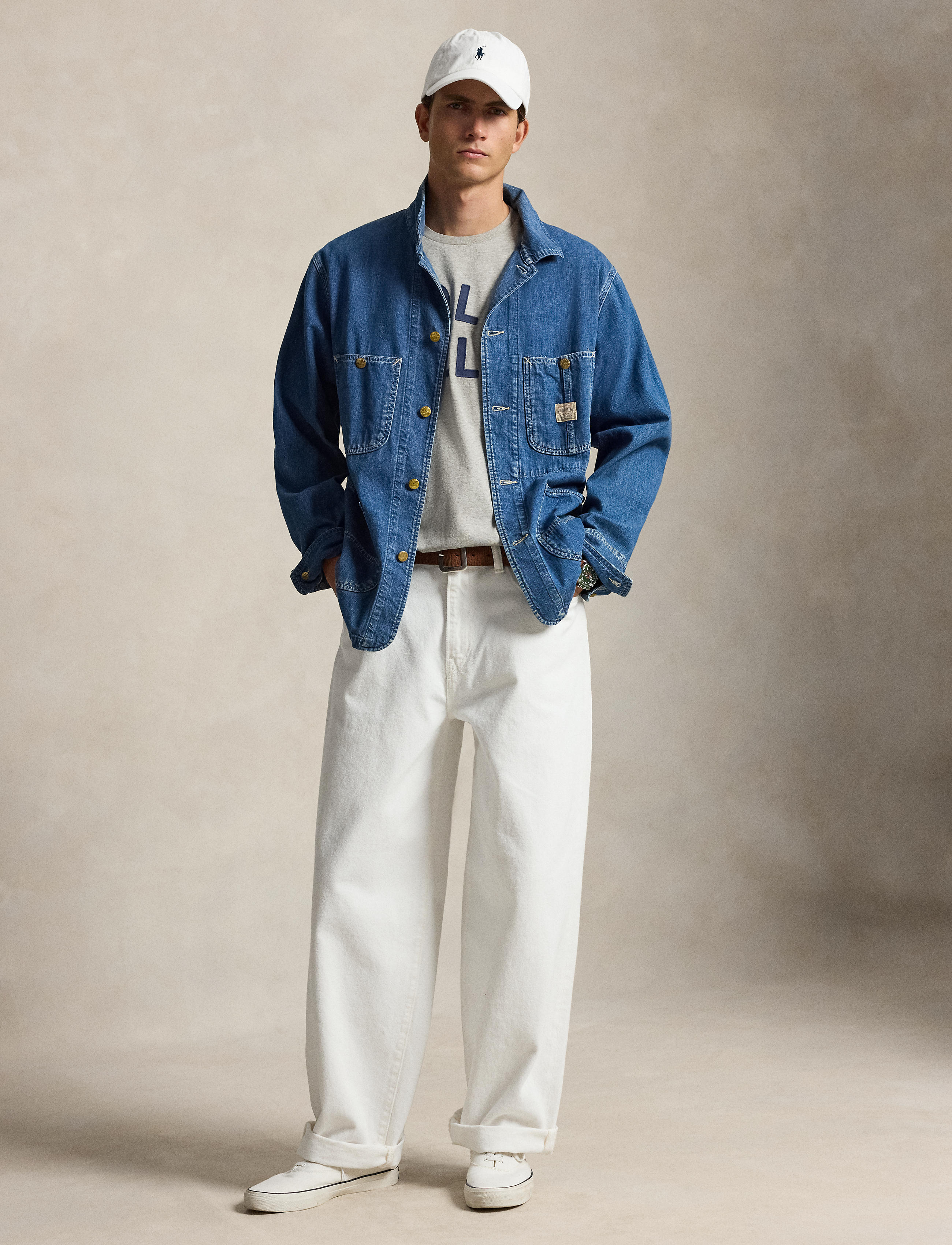 Men's Polo Ralph Lauren Classic Fit Logo Jersey T-Shirt Grey