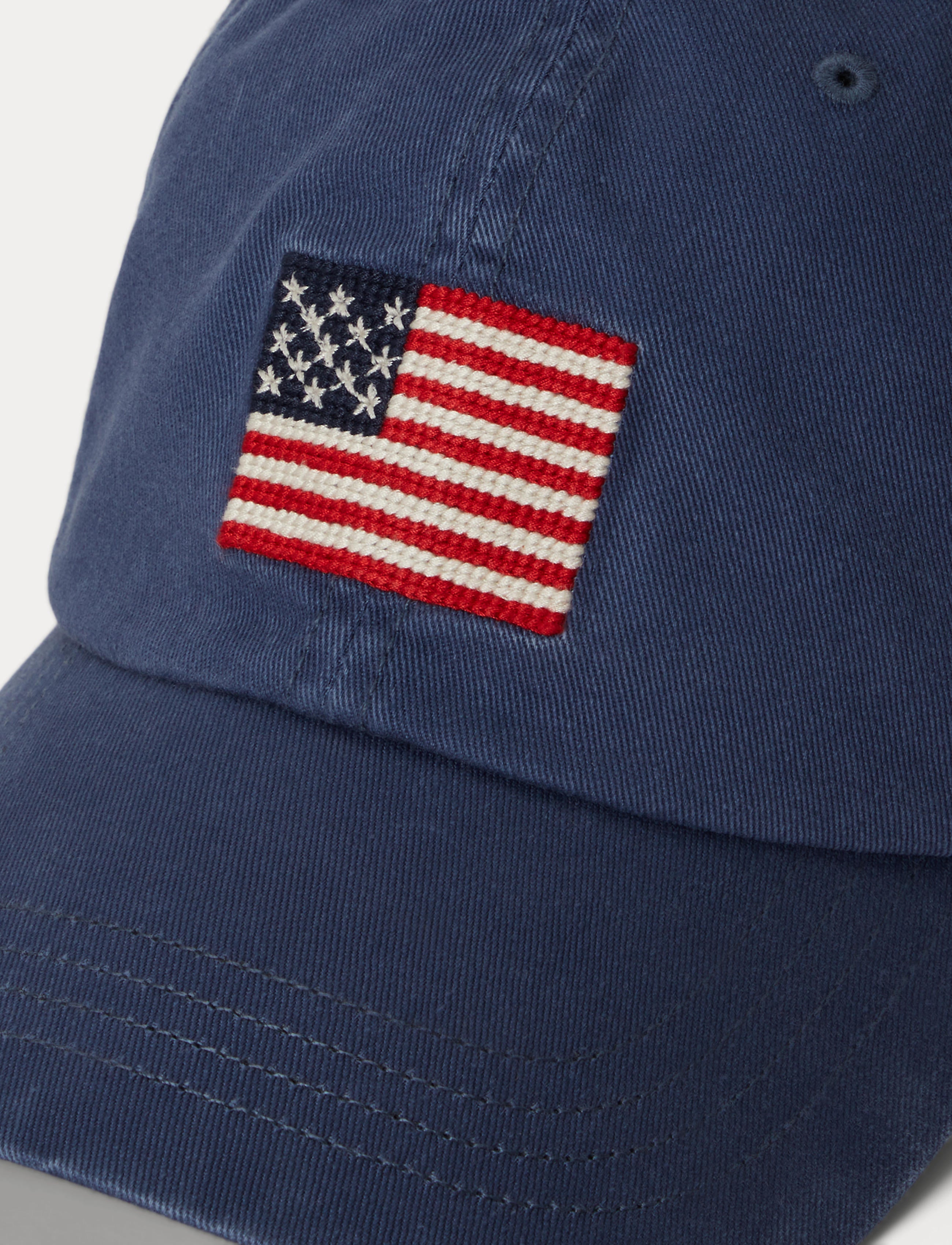 Unisex Polo Ralph Lauren Flag-Embroidered Twill Ball Cap Light Navy