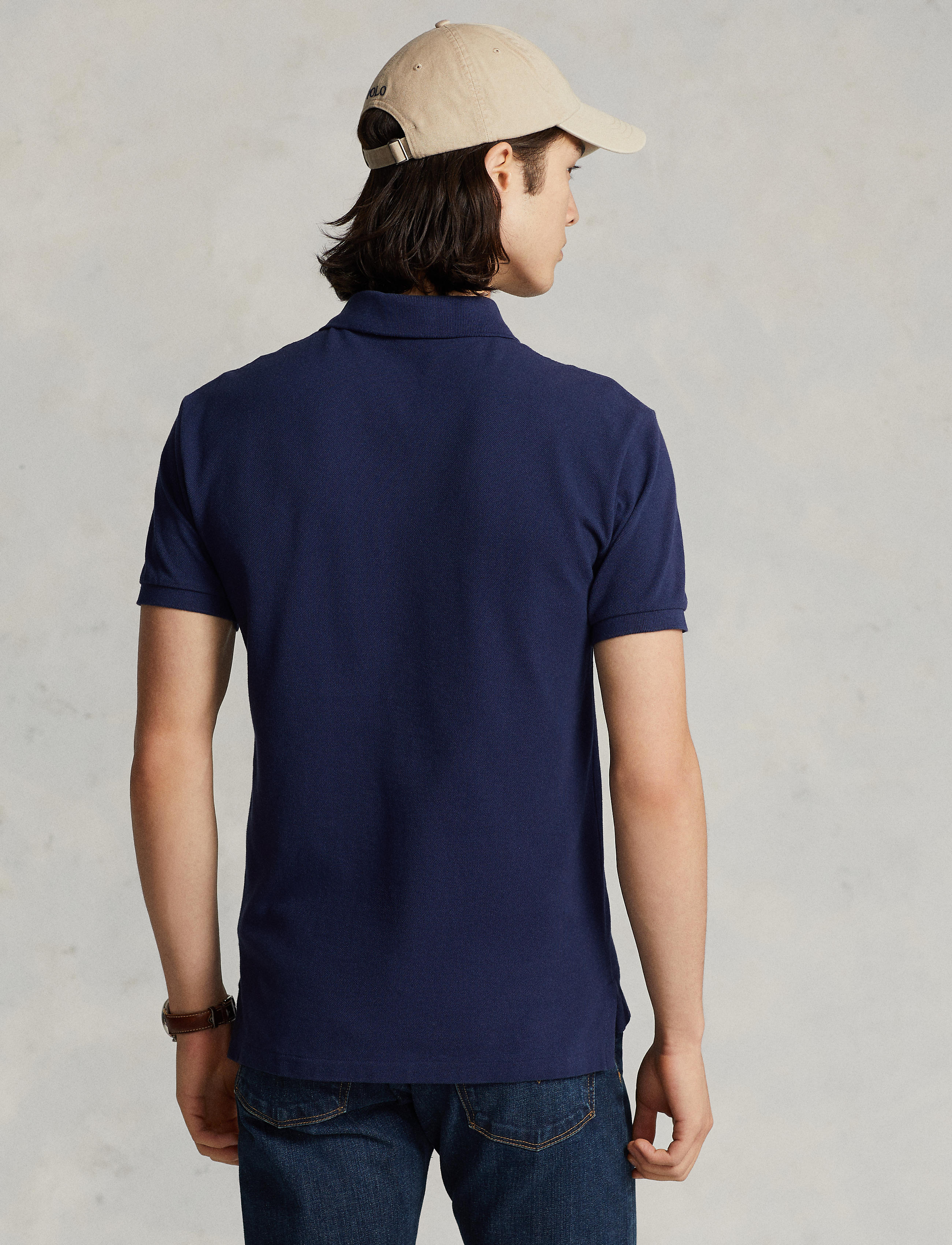 Polo Ralph Lauren Iconic Mesh Polo Shirt Navy | Chicago City Sports