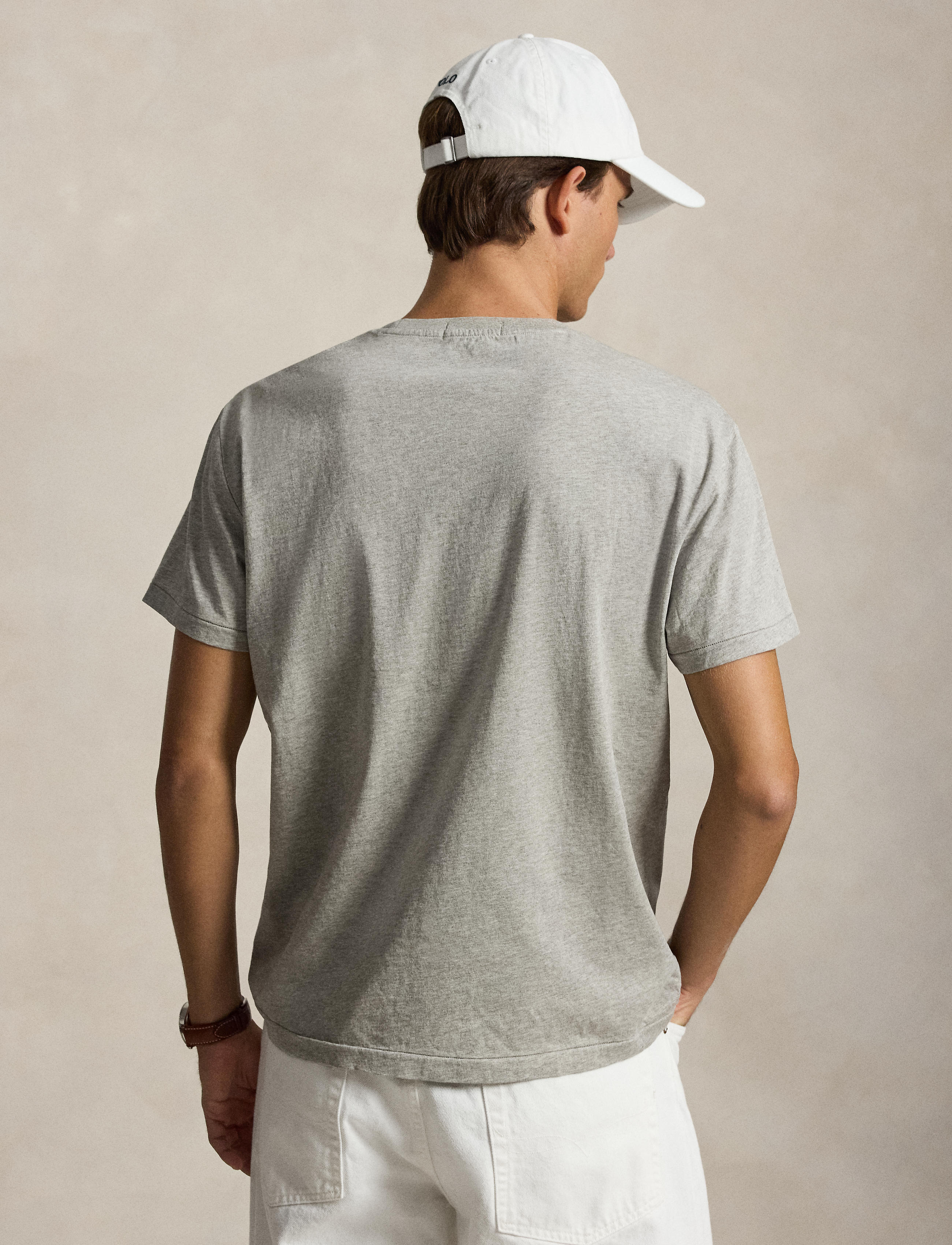 Men's Polo Ralph Lauren Classic Fit Logo Jersey T-Shirt Grey