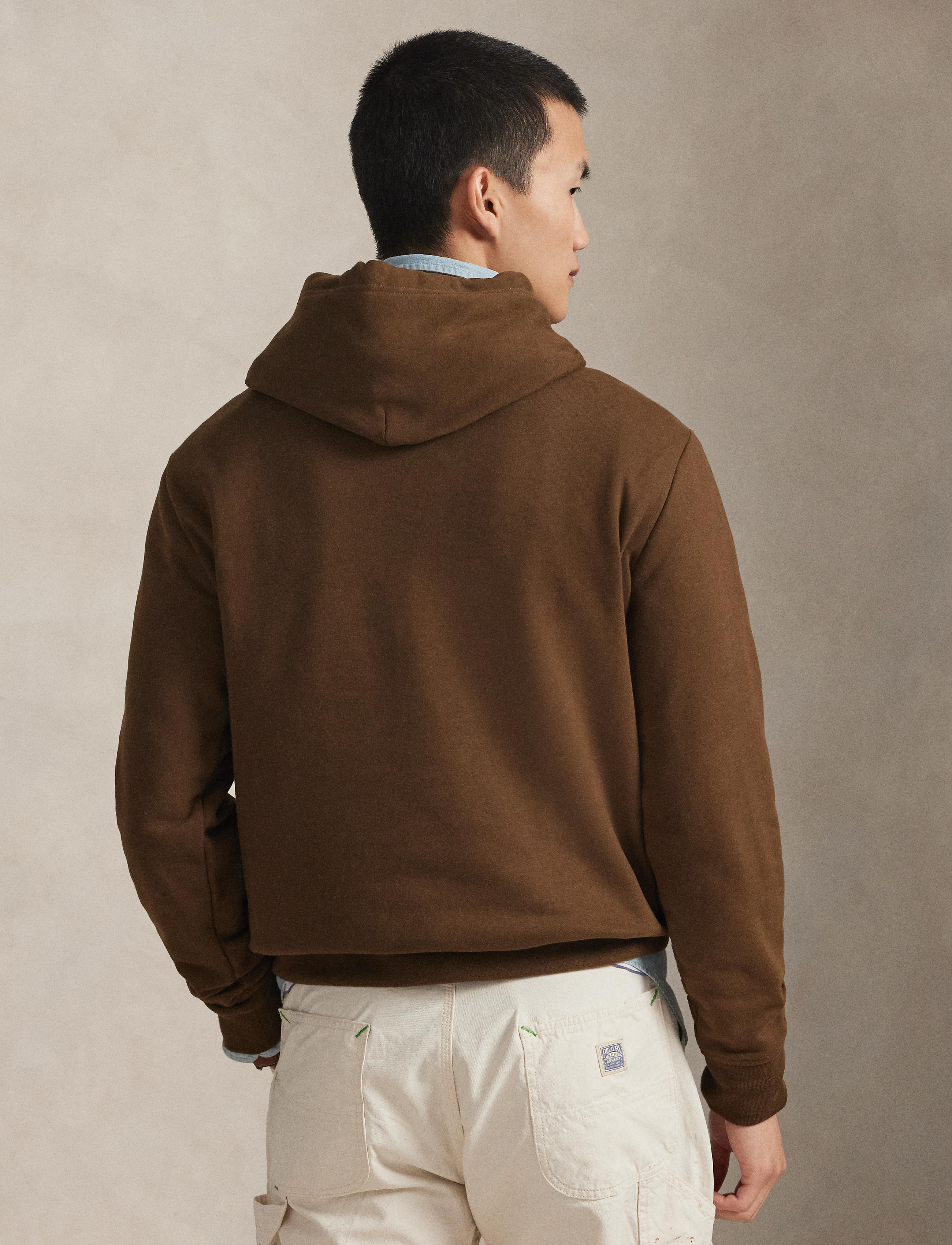 Men's Polo Ralph Lauren The RL Fleece Western-Logo Hoodie York Brown