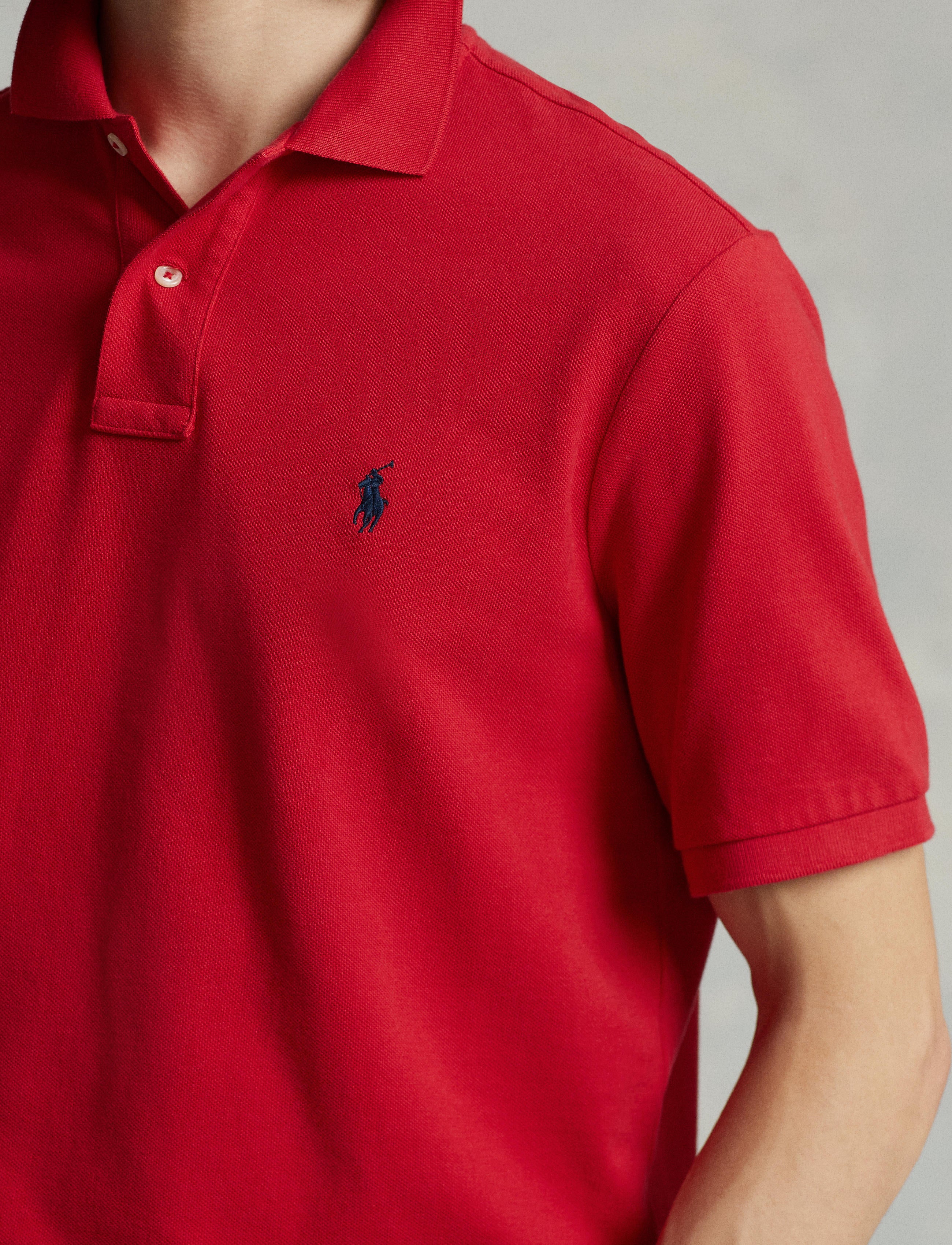 Polo Ralph Lauren Iconic Mesh Polo Shirt Red | Chicago City Sports