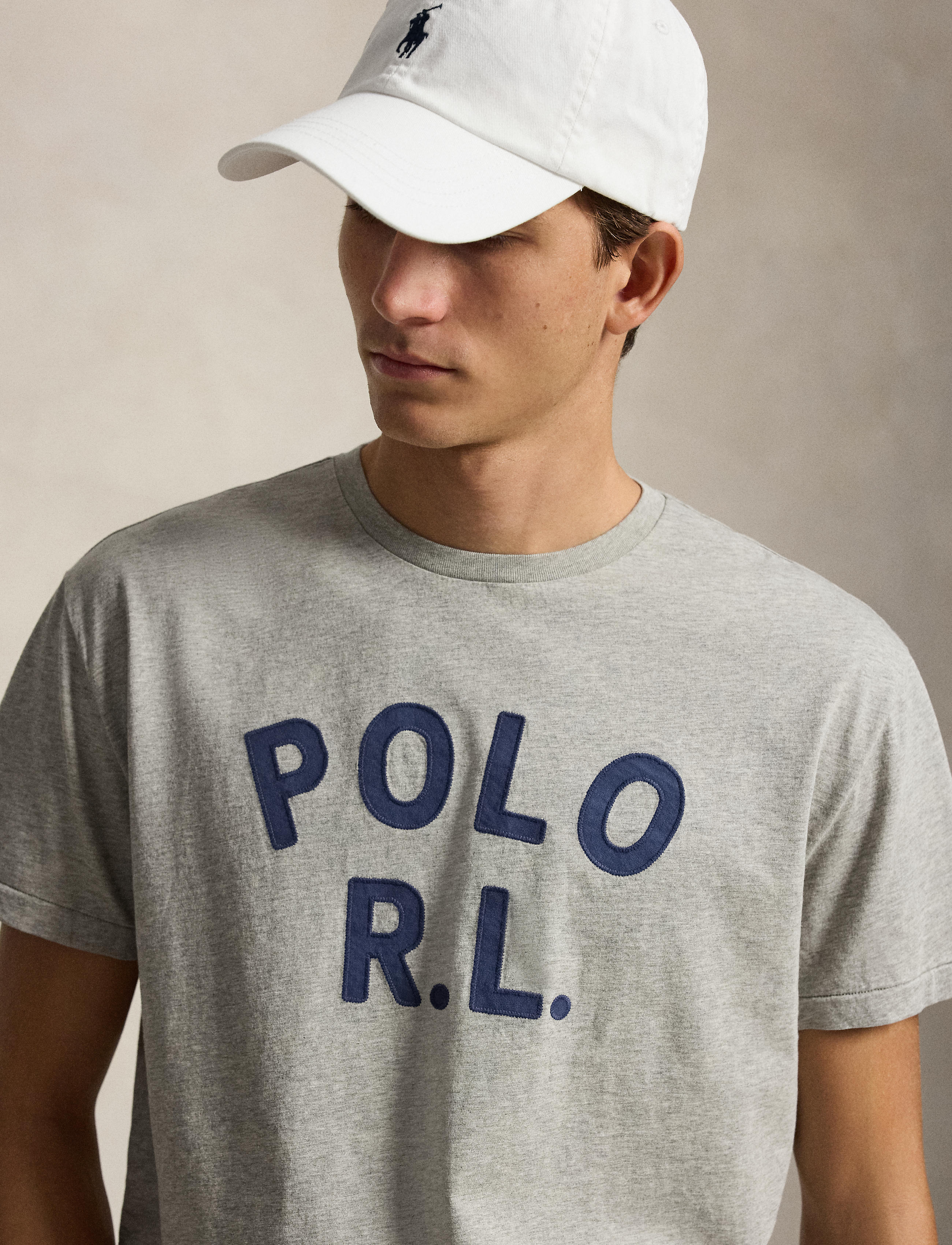 Men's Polo Ralph Lauren Classic Fit Logo Jersey T-Shirt Grey