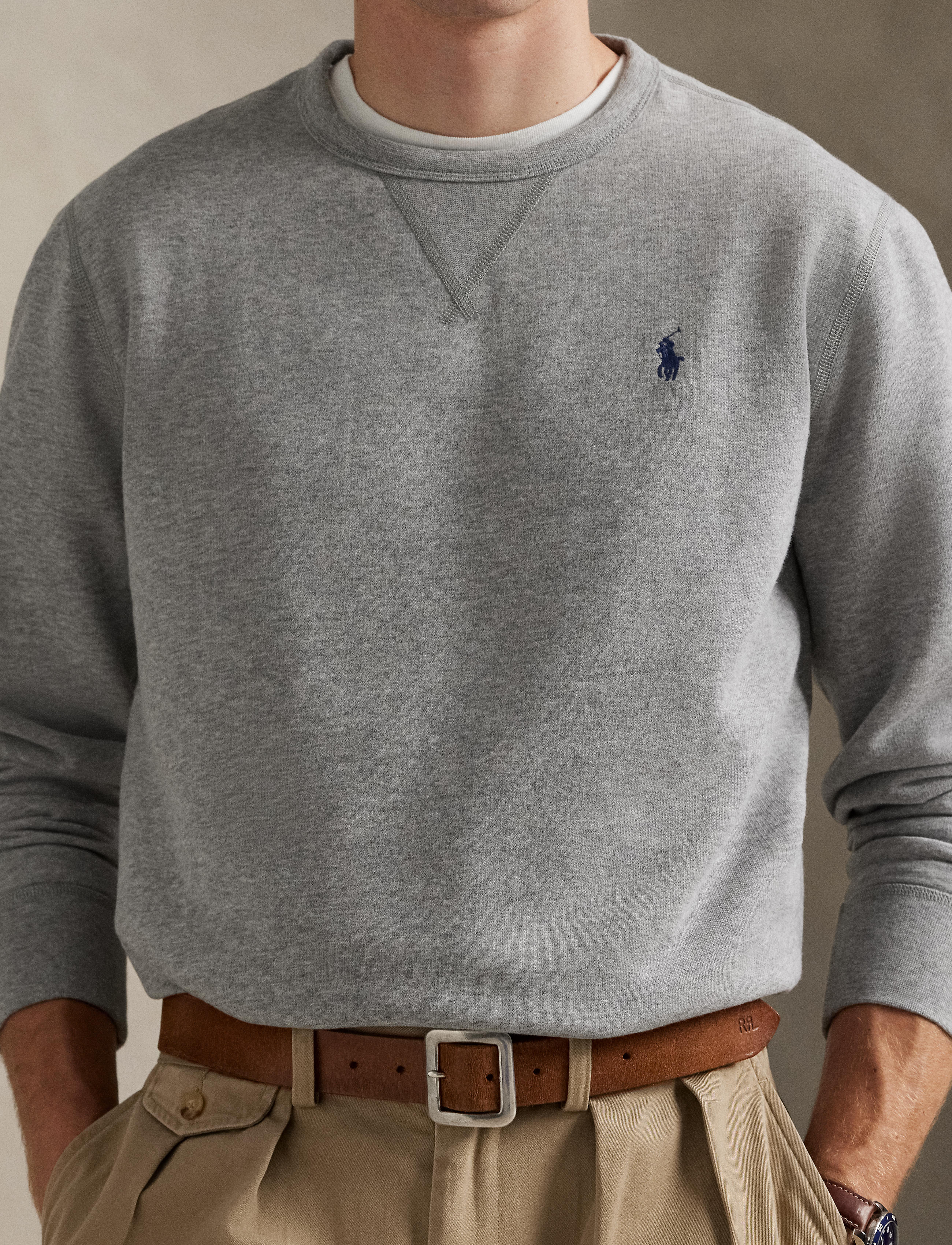 Men's Polo Ralph Lauren The RL Fleece Sweatshirt Andover Heather
