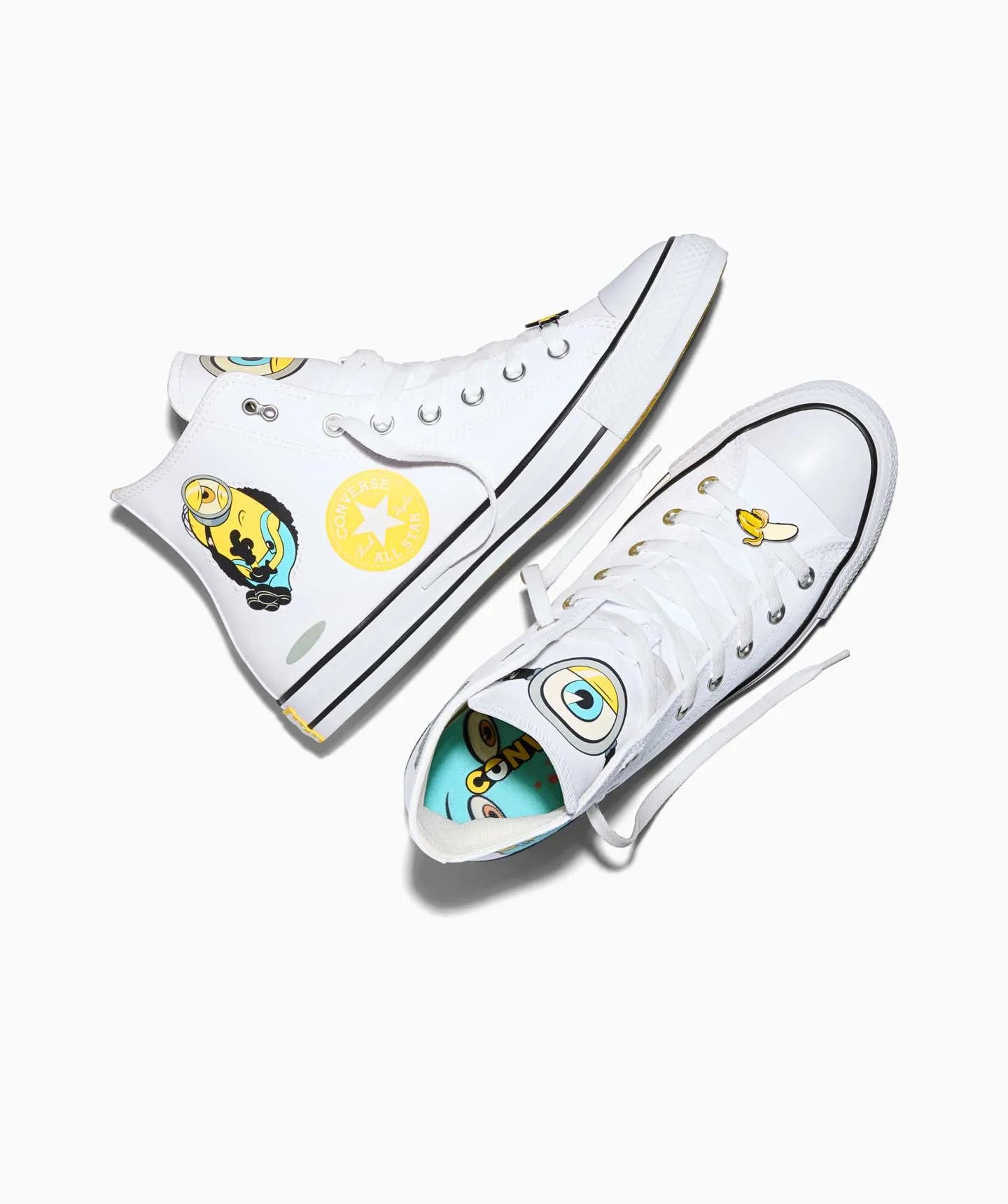 Unisex Converse Chuck Taylor All Star Minions 3 Hi Shoes White / Yellow