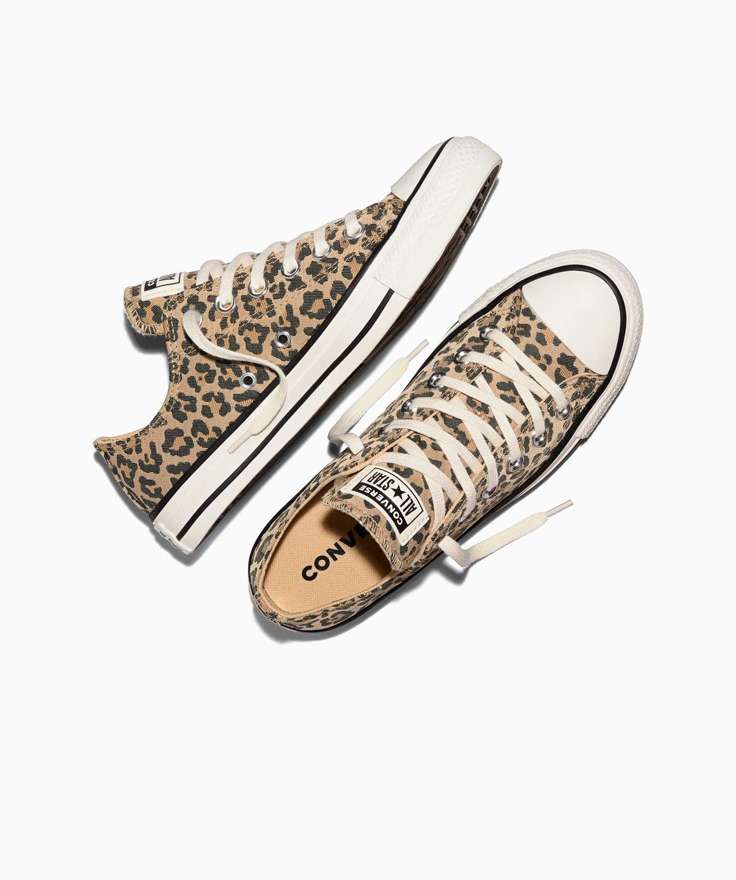 Unisex Converse Chuck Taylor All Star Low Top Shoes Leopard Jacquard