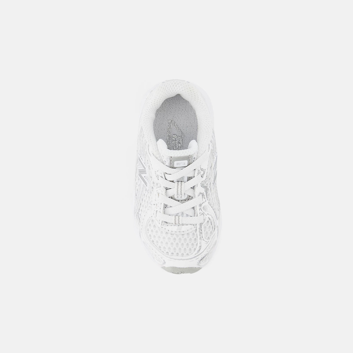 Toddlers New Balance 740 Bungee Lace Shoes White with Silver Metallic