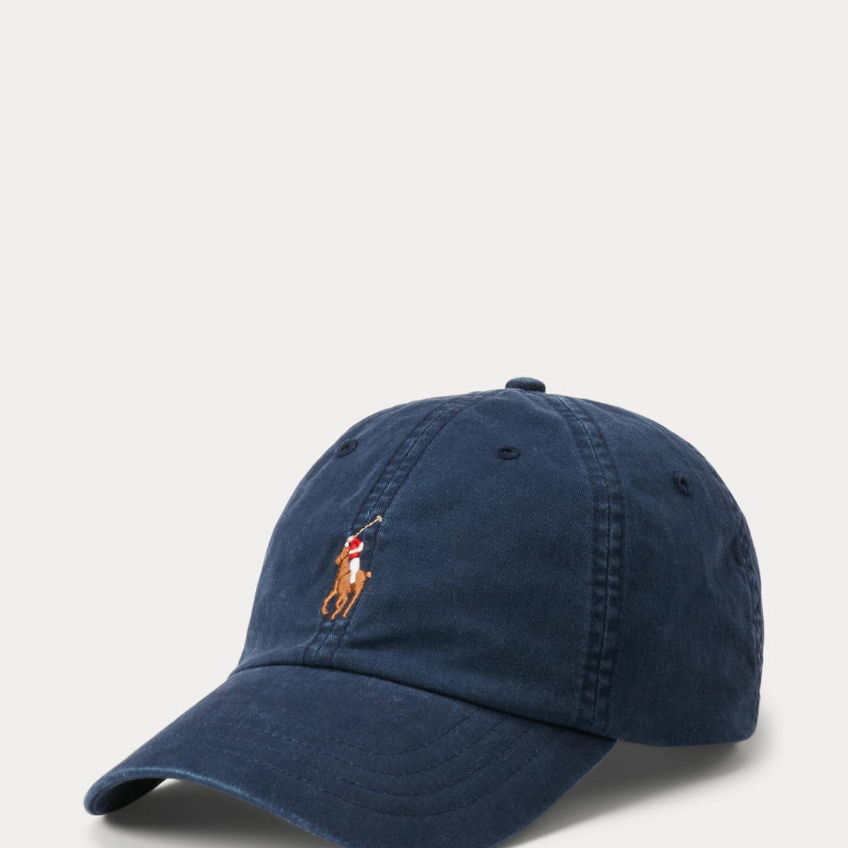 Polo Ralph Lauren Unisex Logo Crest Cotton Twill Ball Cap Navy Madison Multi Polo Ralph Lauren: Navy Stretch-Cotton Twill Ball Cap | SSENSE main image 4