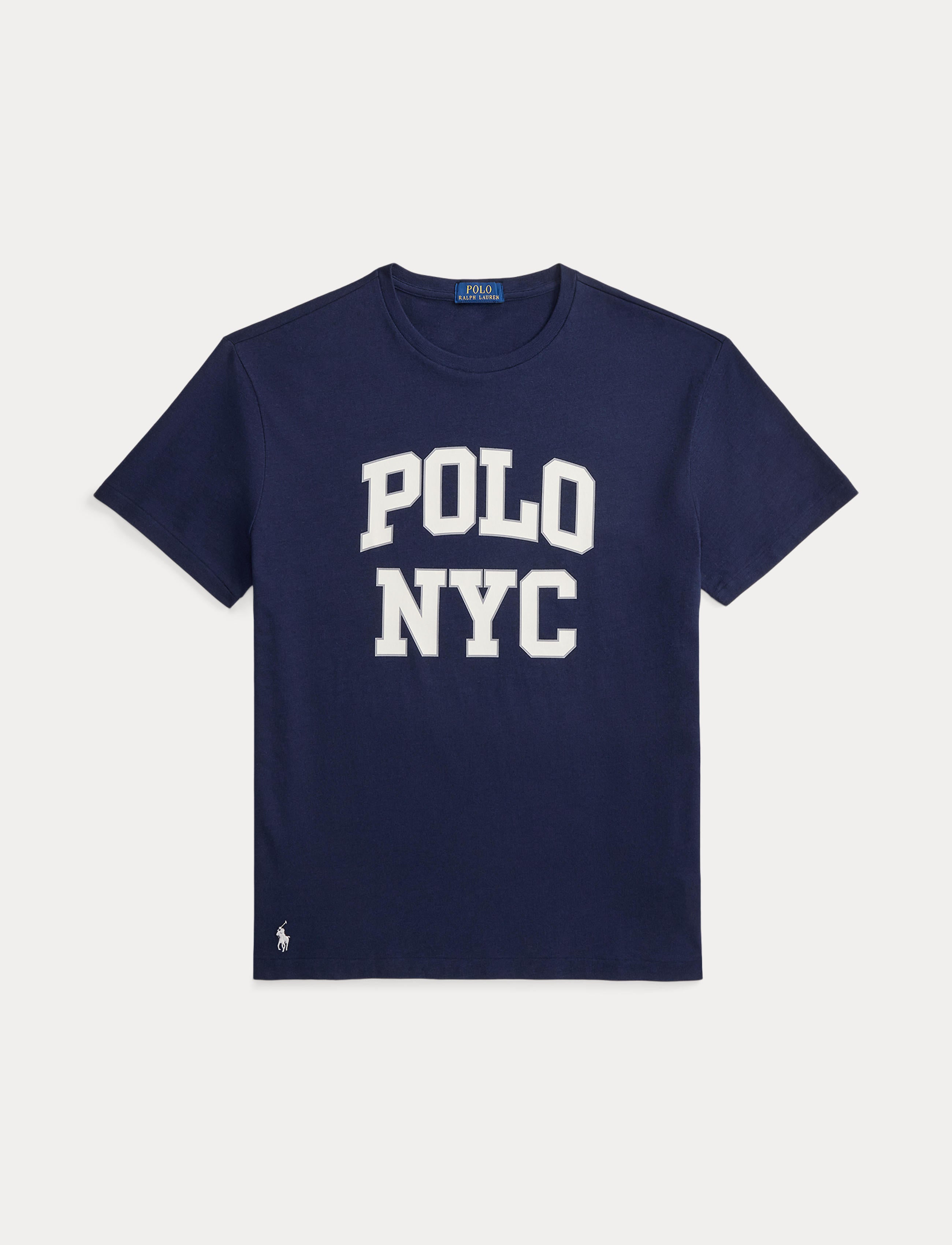 Men's Polo Ralph Lauren Classic Fit Jersey NYC Graphic T-Shirt Cruise Navy