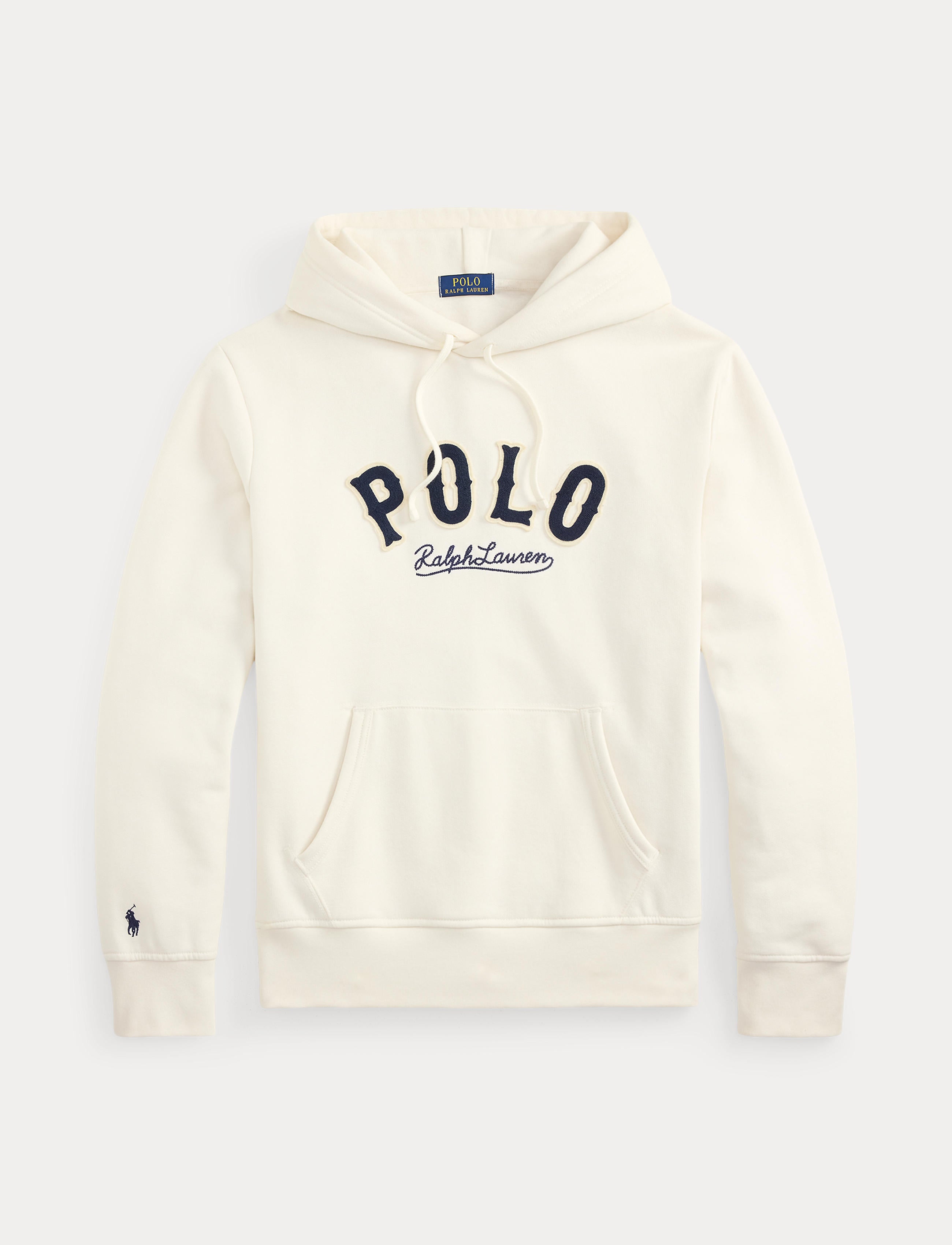 Men's Polo Ralph Lauren The RL Fleece Western-Logo Hoodie Deckwash White