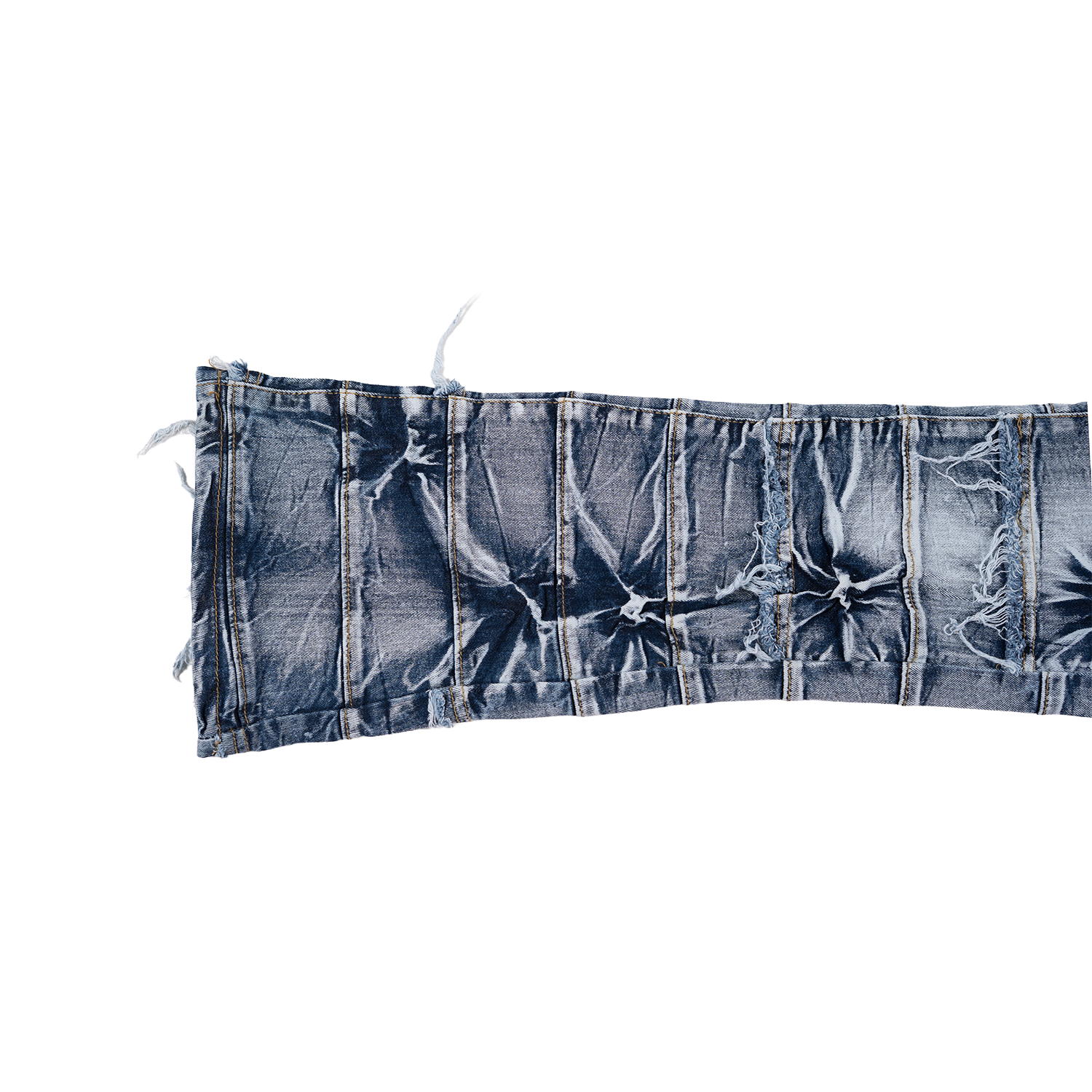 Men's TWO MILL TWENTY Tie Dye Boot Cut Jeans Light Indigo