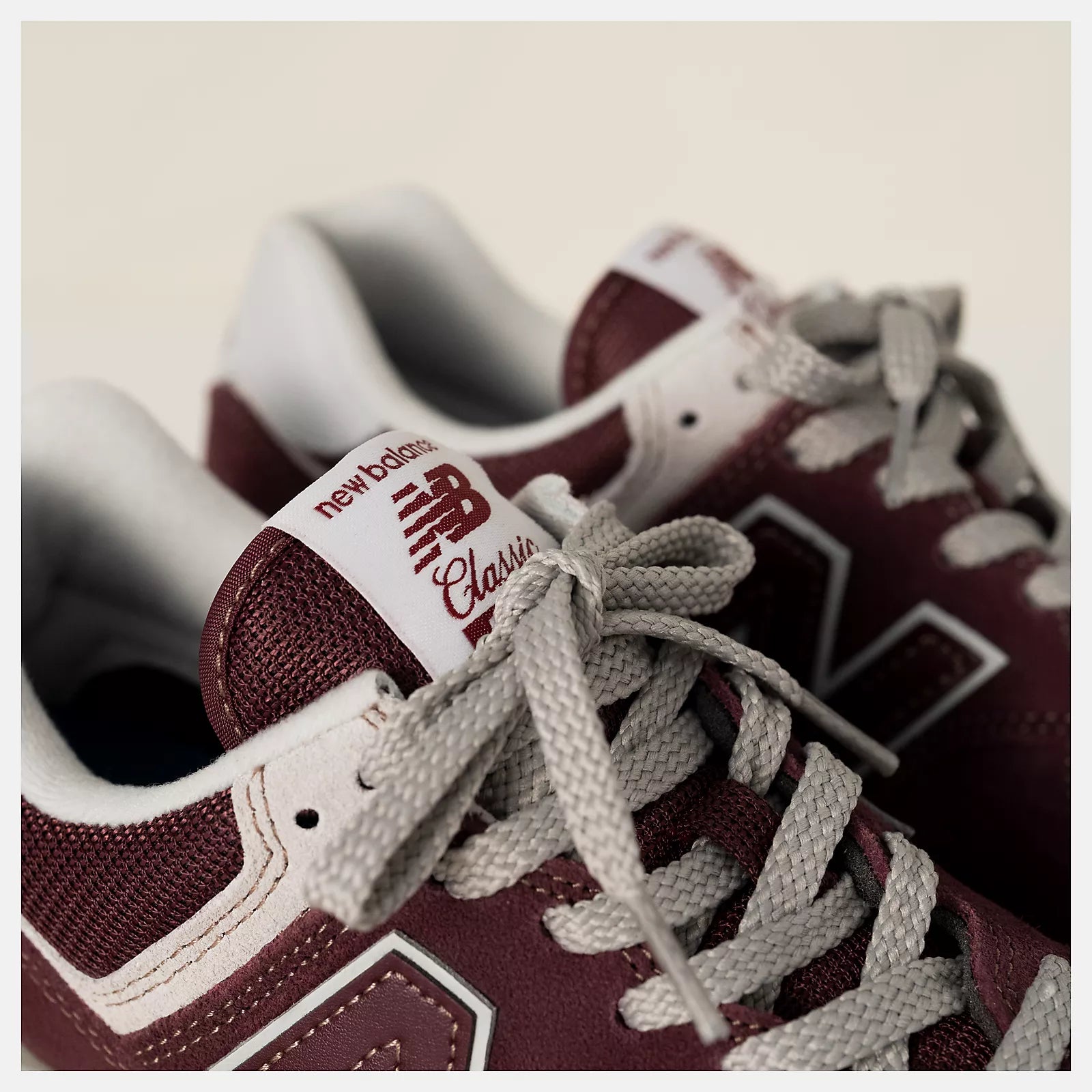 Men's New Balance 574 Shoes Burgundy with White | Chicago Men's New Balance 574 Shoes Burgundy with White | Chicago