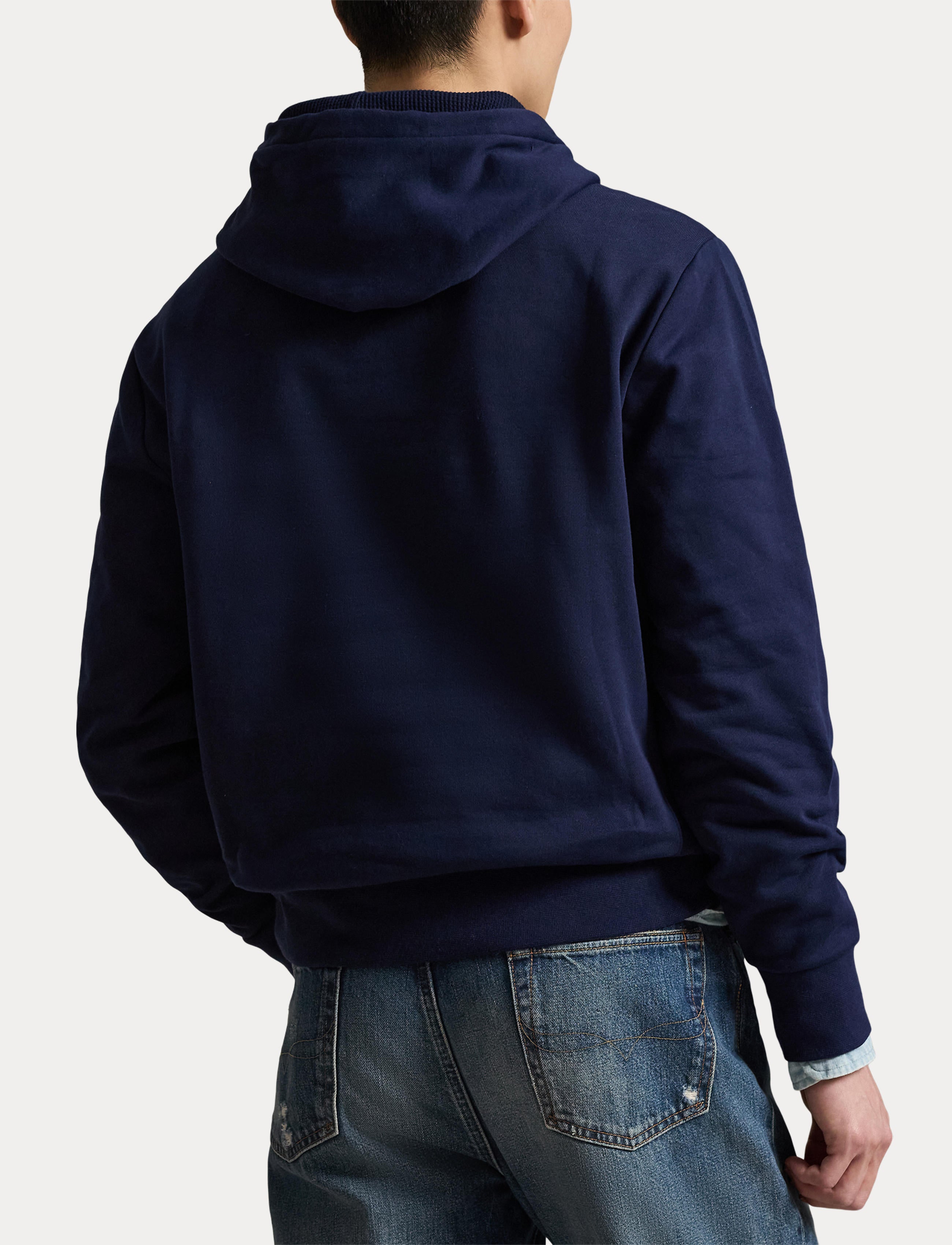 Men's Polo Ralph Lauren Fleece Graphic NYC Hoodie Cruise Navy