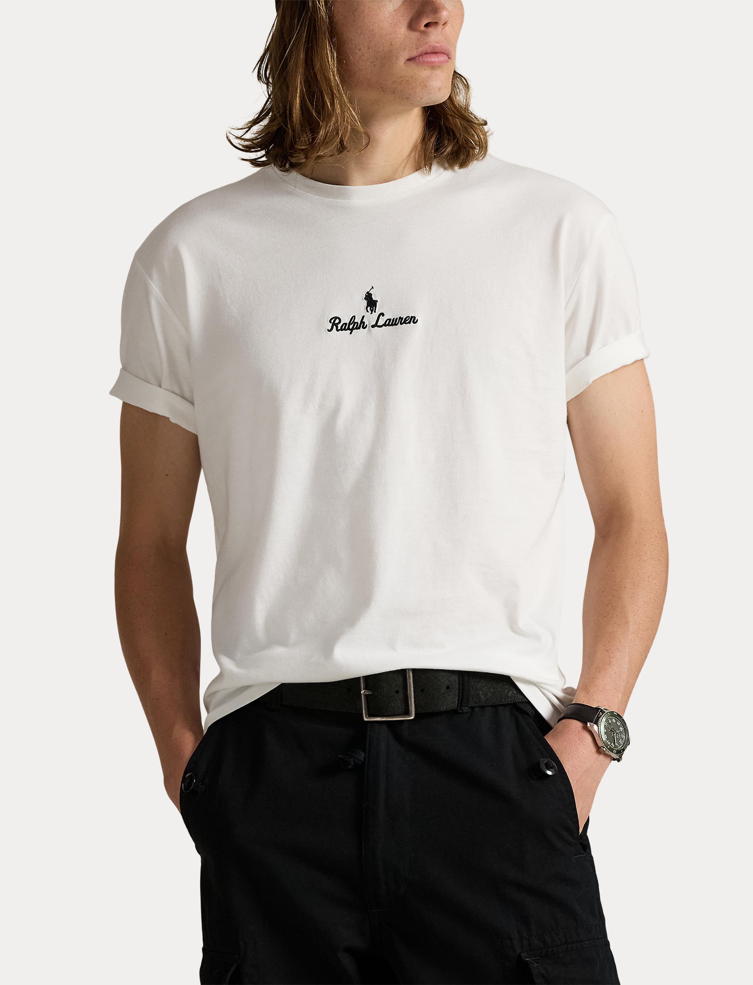 Men's Polo Ralph Lauren Classic Fit Logo Jersey T-Shirt White