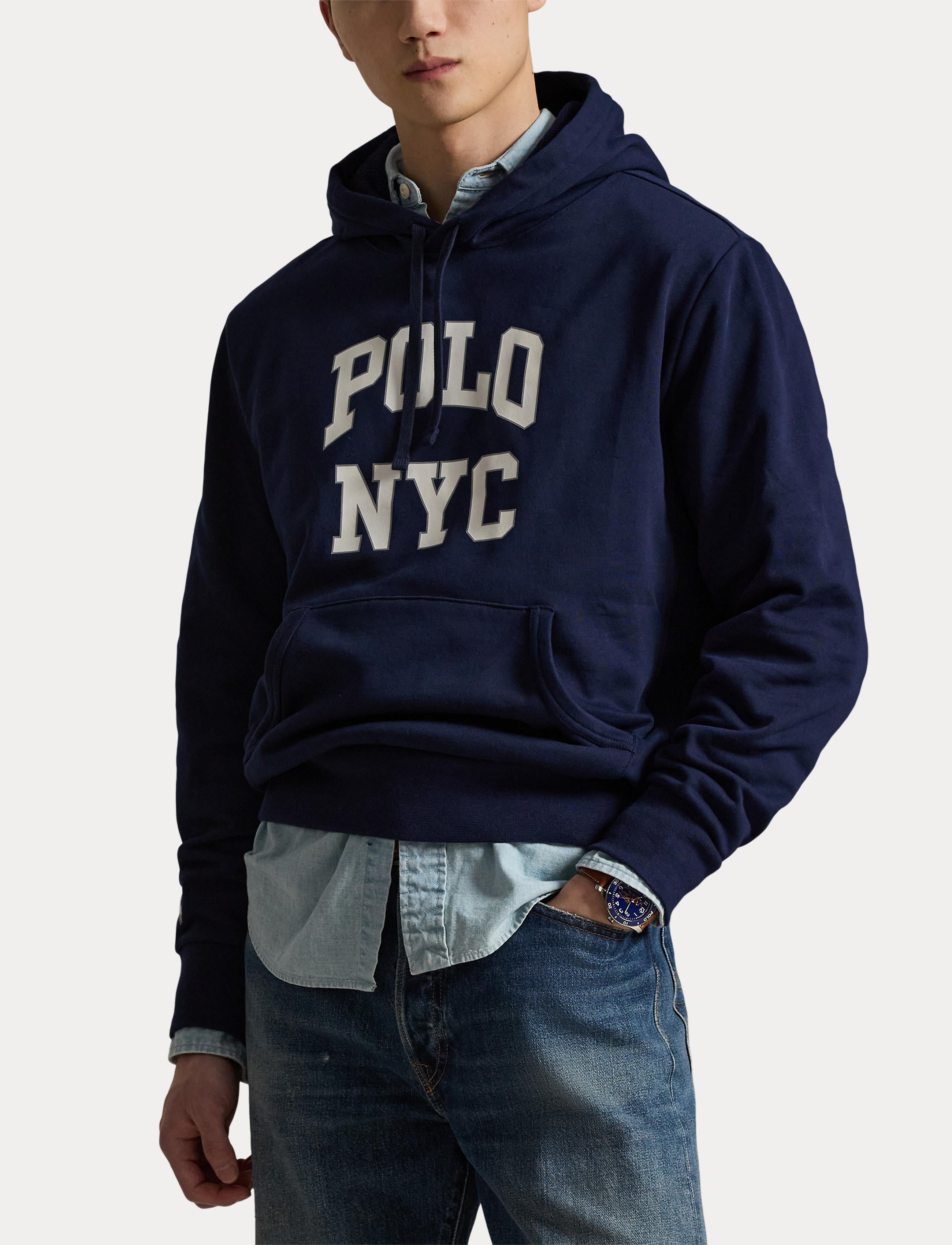 Mens Polo Ralph Lauren Fleece Graphic NYC Hoodie | Chicago City Sports