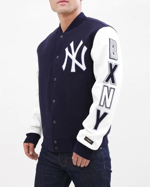 Pro Standard Women's Pro Standard Navy New York Yankees Wool Full-Zip  Varsity Jacket