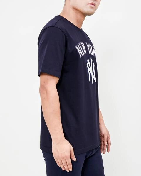 Men's Pro Standard New York Yankees Stacked Logo Shirt Navy