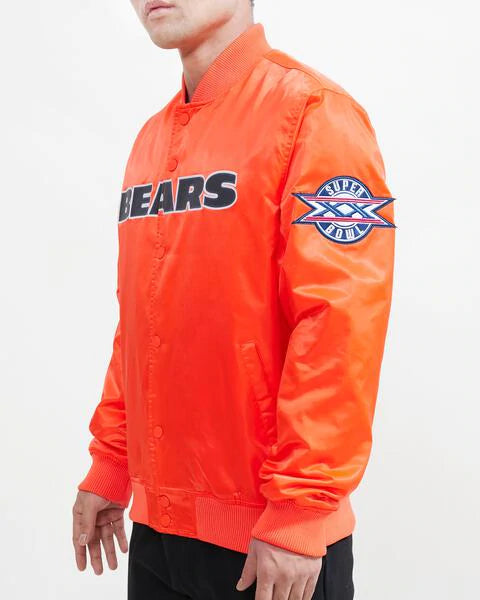 Men’s Pro Standard Chicago Bears Satin Jacket Orange