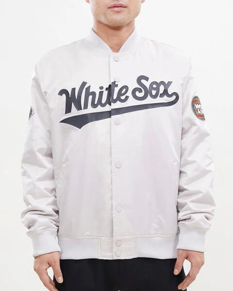 Pro Standard CHI White Sox Satin Jacket Silver