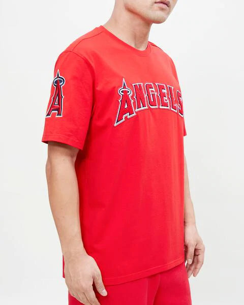 Women's Fanatics Branded Red Los Angeles Angels Logo Fitted T-Shirt