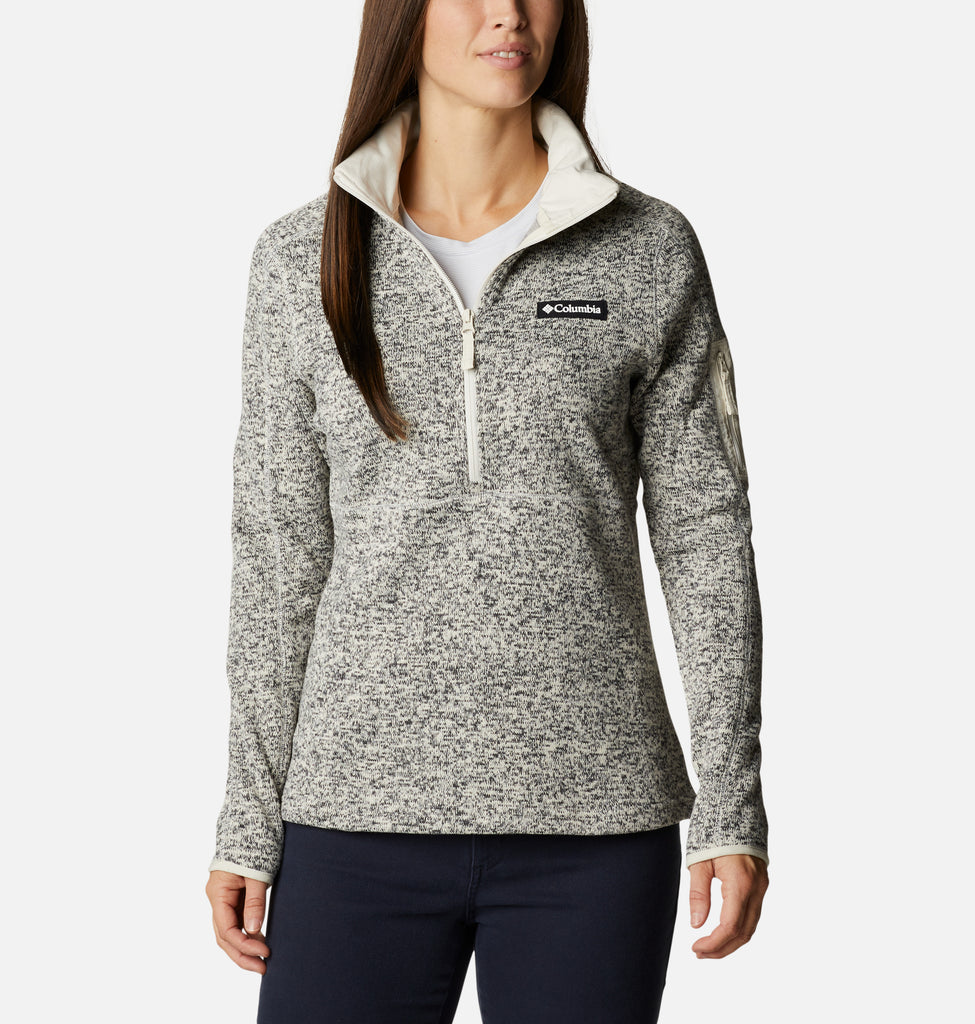 Women’s Columbia Sweater Weather Fleece Half Zip Pullover Chalk Heather