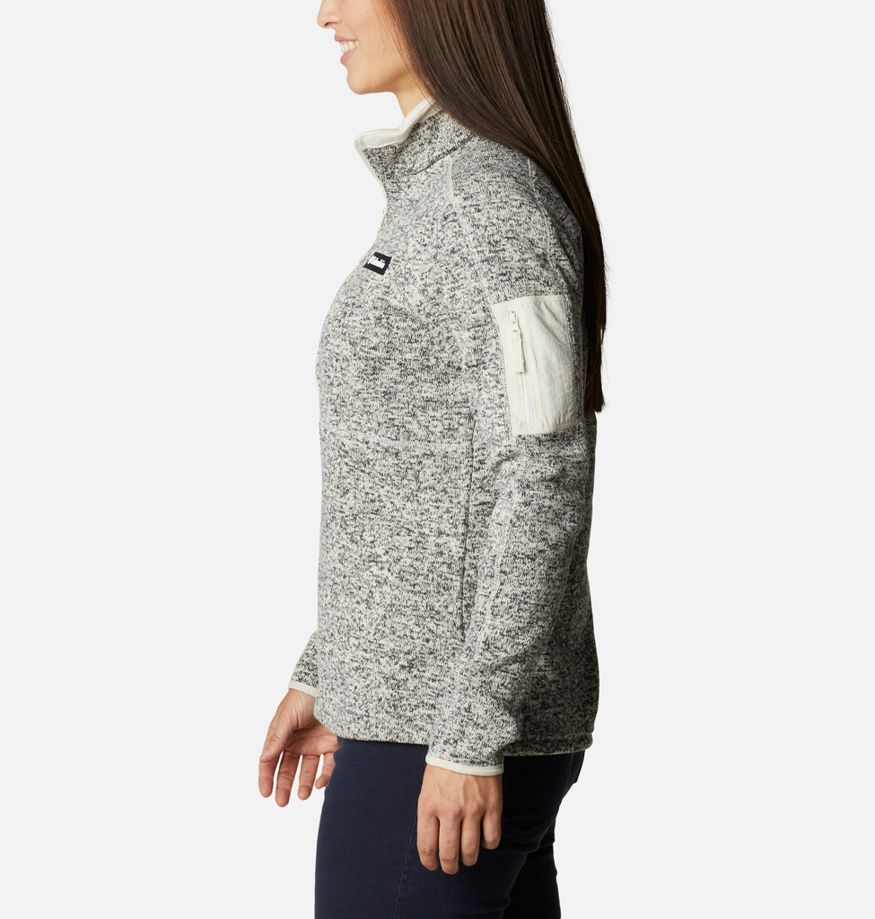 Women’s Columbia Sweater Weather Fleece Half Zip Pullover Chalk Heather