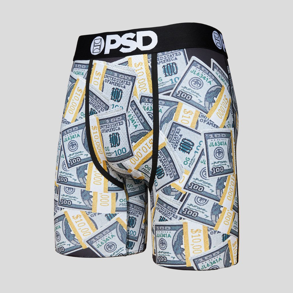 PSD Underwear Men's Freakin Meowt Printed Boxer Briefs Medium