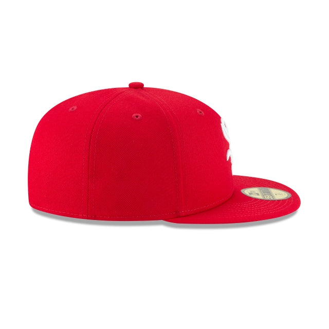  New Era Mens MLB Basic Boston Red Sox 59fifty Fitted Cap,  Scarlet, 7 : Sports & Outdoors