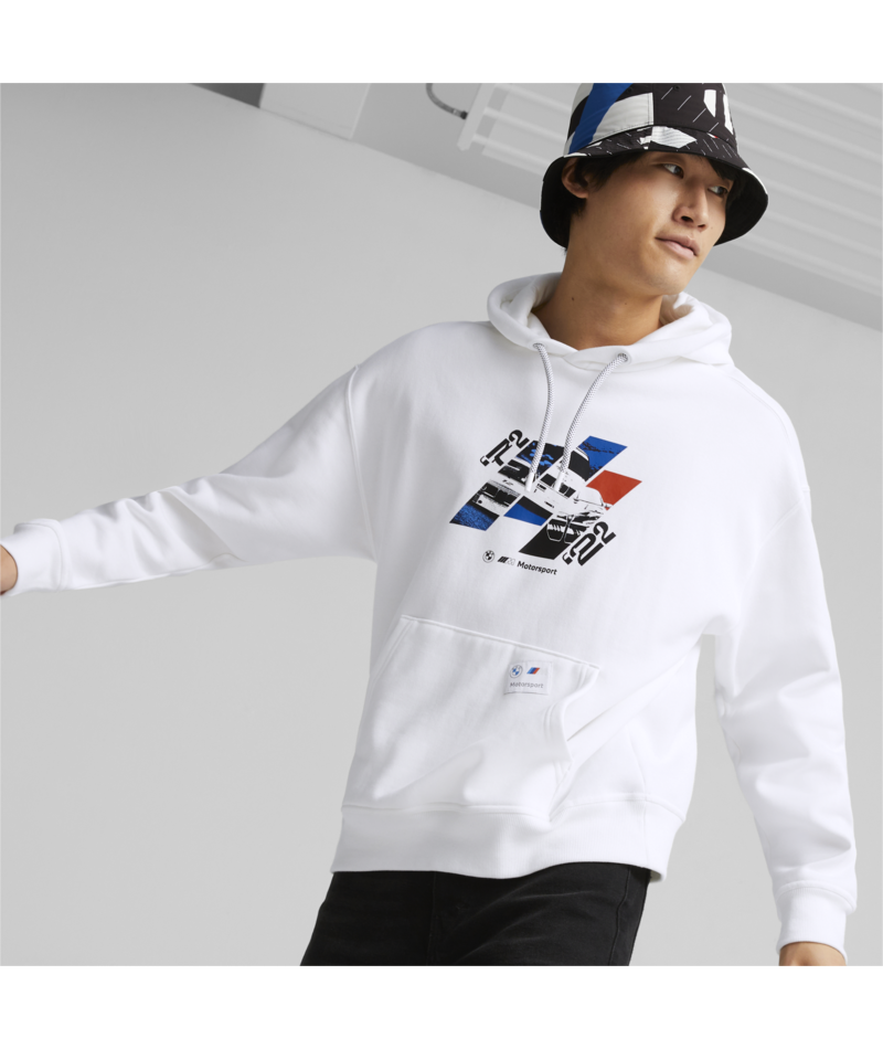 Men s PUMA BMW M Motorsport Graphic Hoodie White Chicago City Sports