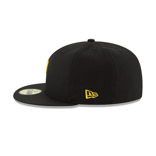 Pittsburgh Pirates City Patch Black Grey 59Fifty Fitted Hat by MLB