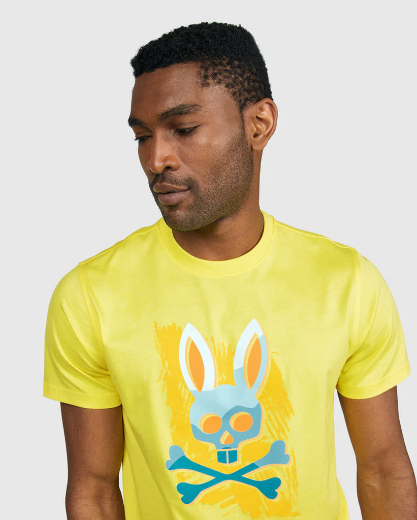 Men's Psycho Bunny Surrell Graphic Tee Sundance Yellow