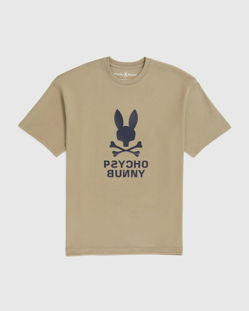 Men's Psycho Bunny Lloyds Relaxed Fit Graphic Tee Wet Sand