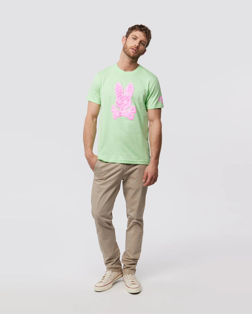 Men's Psycho Bunny Pisani Bunny Graphic Tee Icy Mint