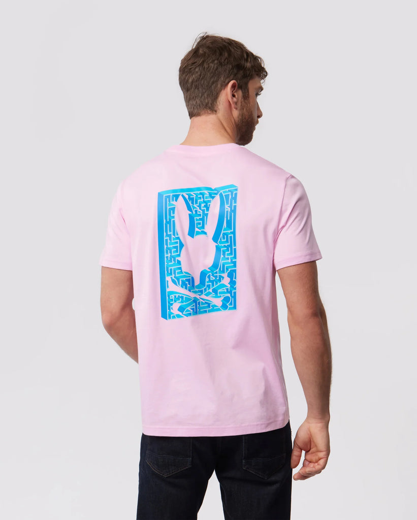 Men's Psycho Bunny Pisani Graphic Tee Pure Pink