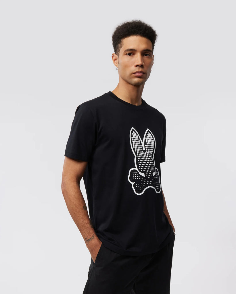 Men's Psycho Bunny Strype Graphic Tee Black