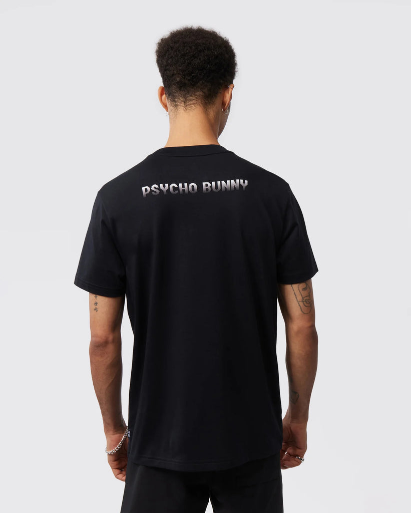 Men's Psycho Bunny Strype Graphic Tee Black