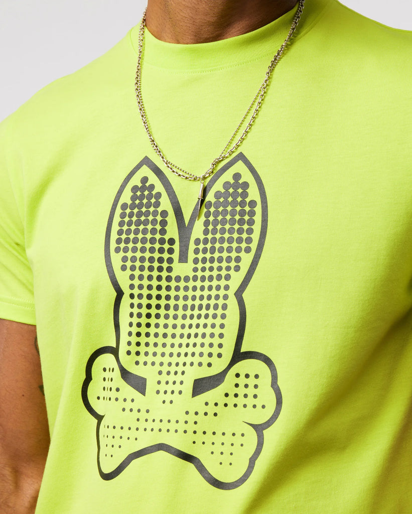 Men's Psycho Bunny Strype Graphic Tee Lime