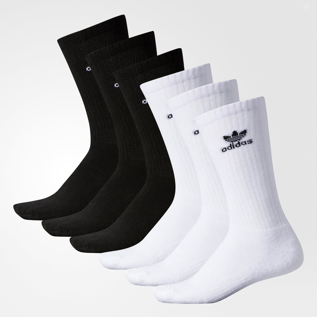Men’s adidas Originals Trefoil Crew Socks 6 Pairs