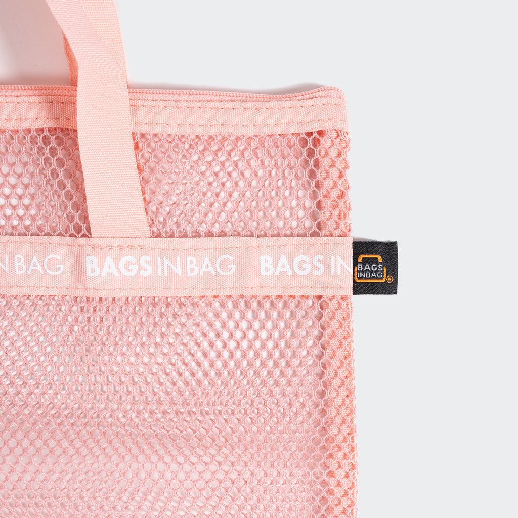 Bags in Bag Mesh Caddy Large Bag Pink