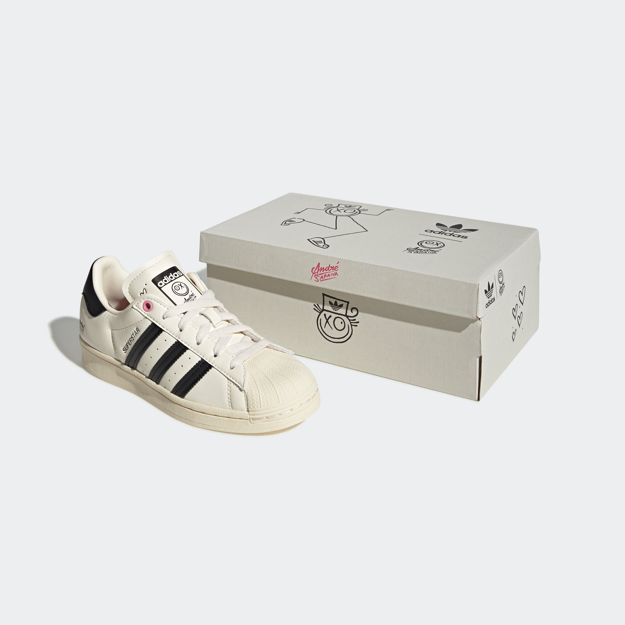 Kids ANDRÉ SARAIVA X SUPERSTAR LITTLE KID deals 'LOVE GRAFFITI' Size 3 GZ1754