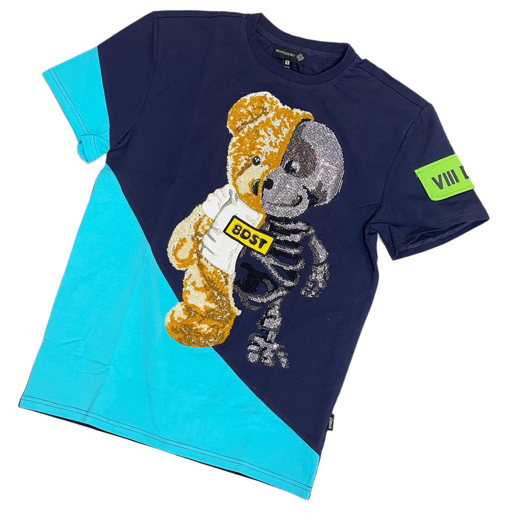 Men's 8ighth DSTRKT Bear T-Shirt Navy DS1498NVY | Chicago City Sports | front view