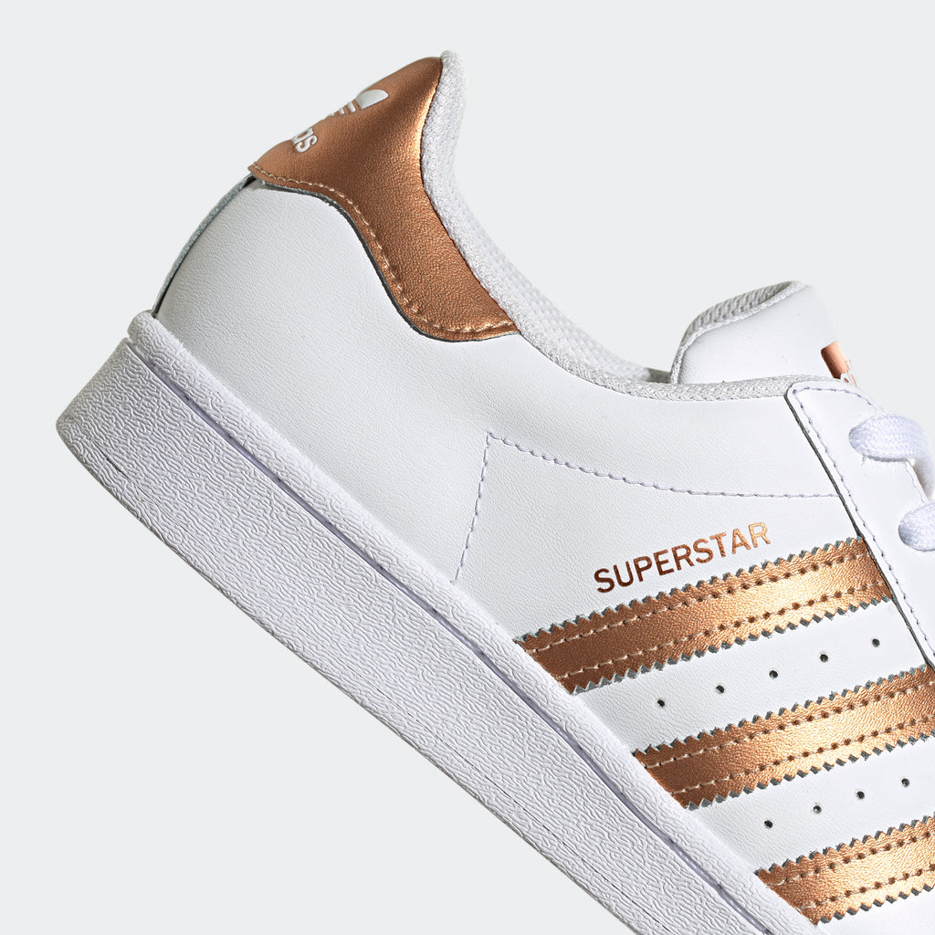 Women's adidas Originals Superstar Shoes White Copper