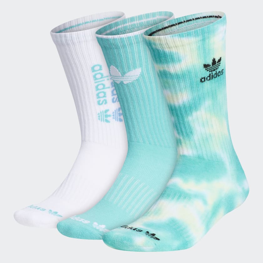 Men’s adidas Originals Color Wash Crew Socks 3 Pairs Green