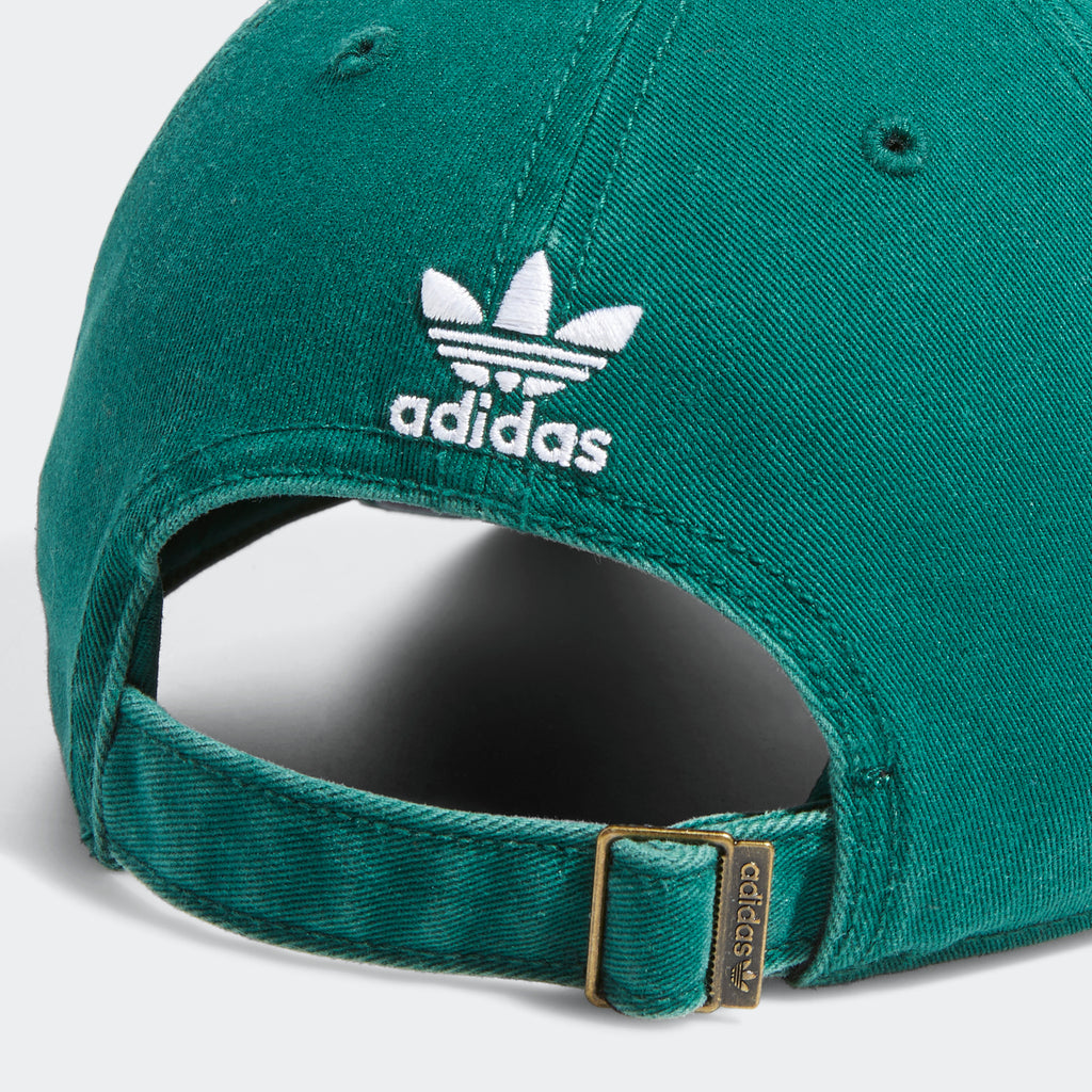 Men's adidas Originals Relaxed Strapback Hat Dark Green