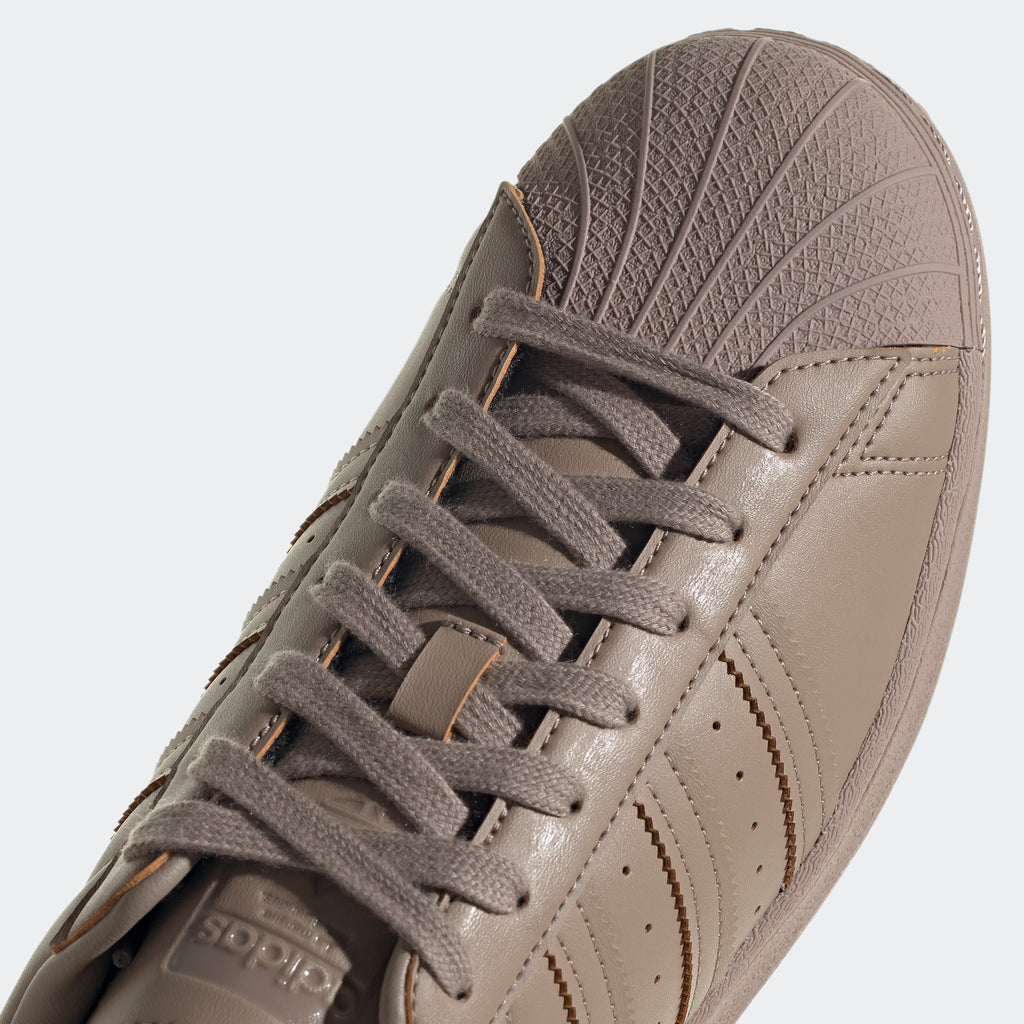 Men's adidas Originals Superstar Shoes Chalky Brown