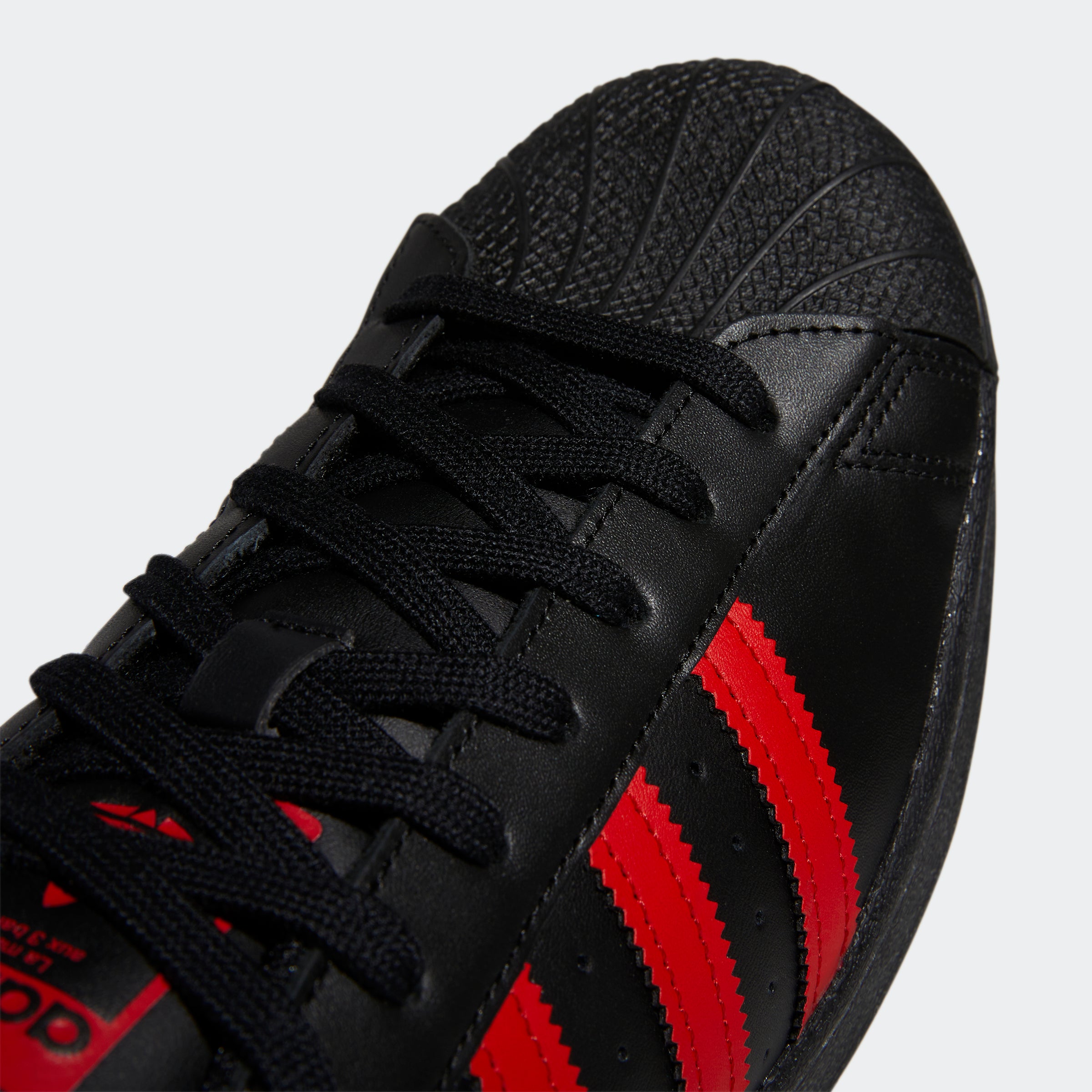 Red and black mens adidas superstar Clearance