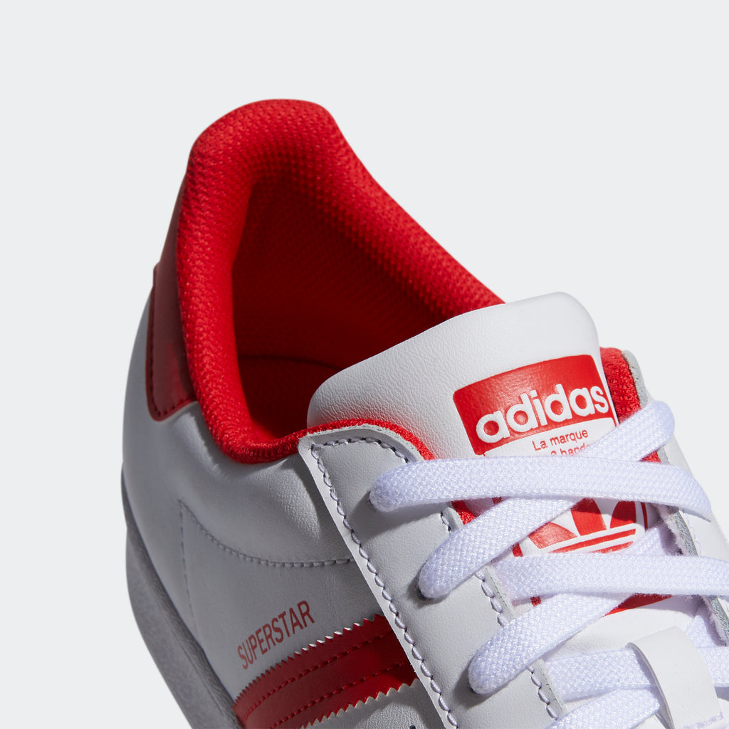 Men's adidas Originals Superstar Shoes White Red