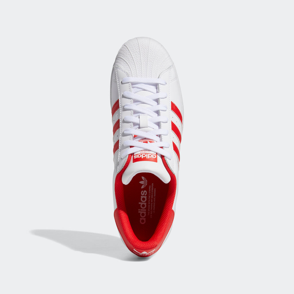Men's adidas Originals Superstar Shoes White Red
