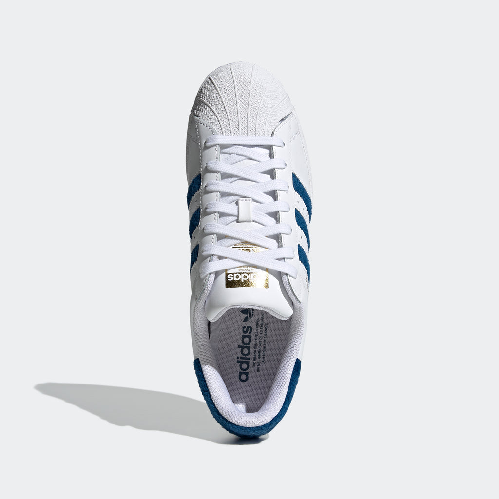 Men's adidas Originals Superstar Shoes White Blue
